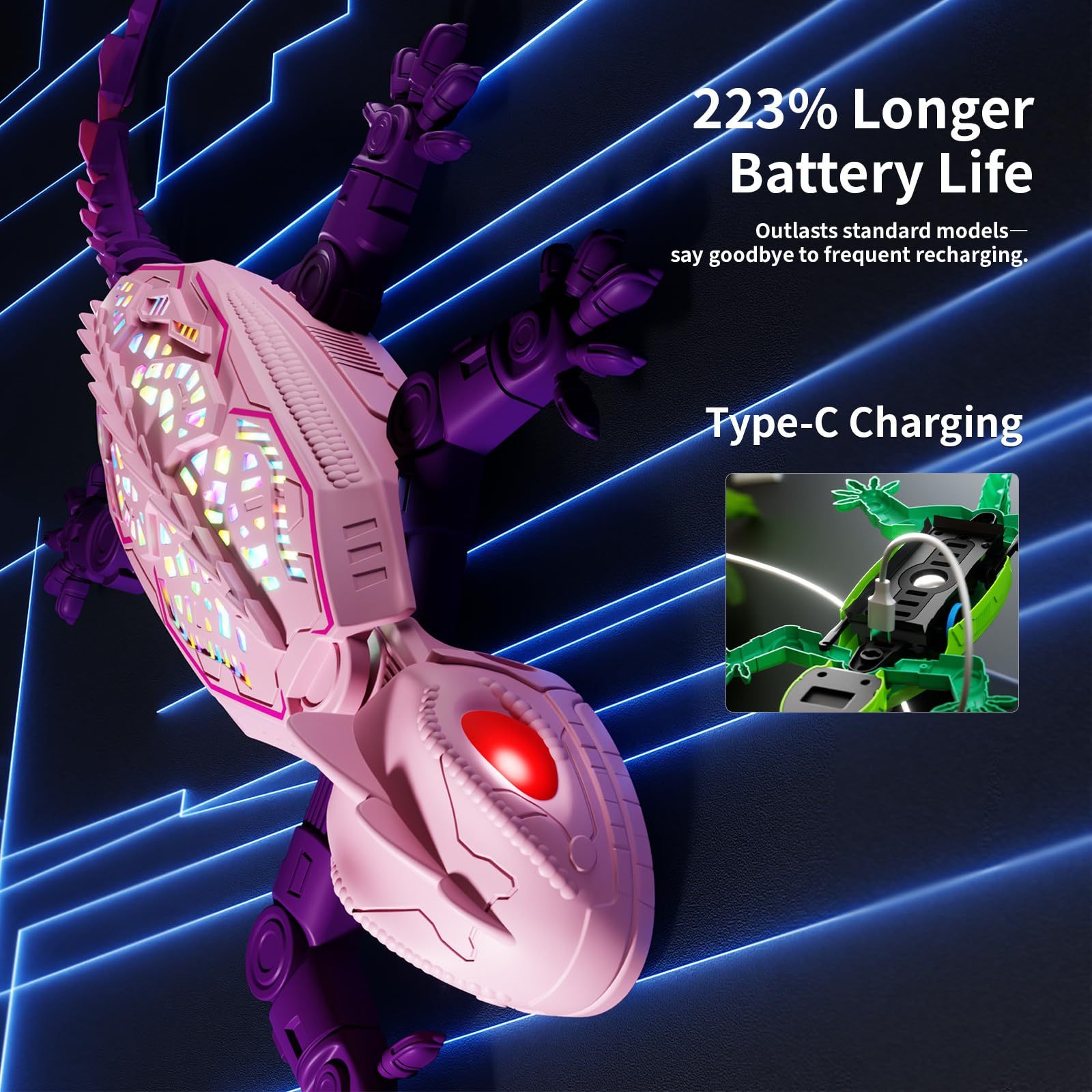 Wall-Climbing Remote-Controlled Lizard Cat Toy - Image 3