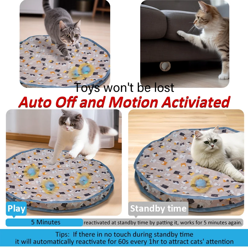 Fast Rolling in Pouch Hide and Seek Kitten Toy - Image 4