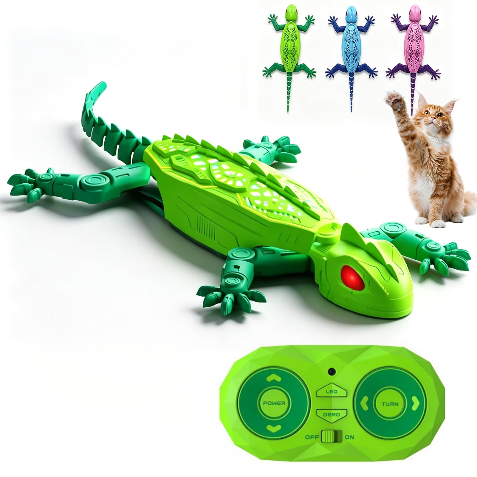 Wall-Climbing Remote-Controlled Lizard Cat Toy