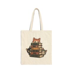 Retro Curious Cats Hiding Behind a Stack of Books - Image 3