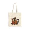 Vintage Cat Tote Bag – Curious Cat and Mysterious Book