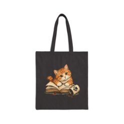 Retro Curious Cat Interrupting a Reading Session Black Tote Bag