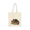 Vintage Cat Tote Bag – Cute Cat Sleeping on Books