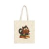 Vintage Cat Tote Bag – Funny Cat Reading Books Design